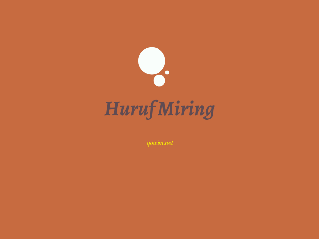hurufmiring